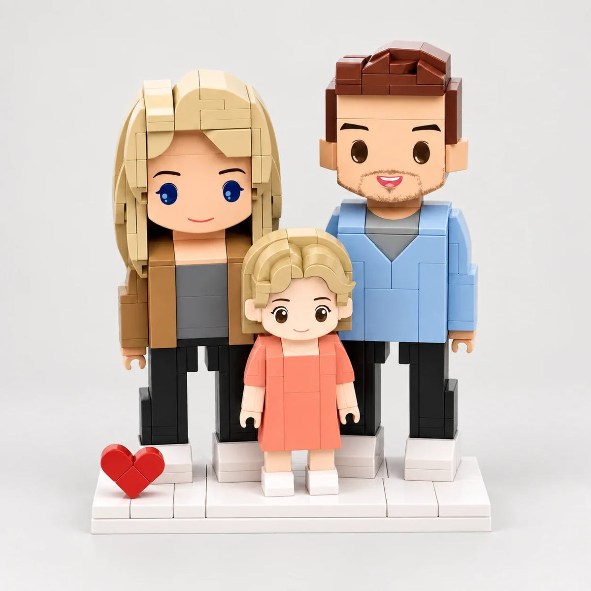 The Trio — Classic — Studio design. AI design illustration; your own photos guide the approved build.