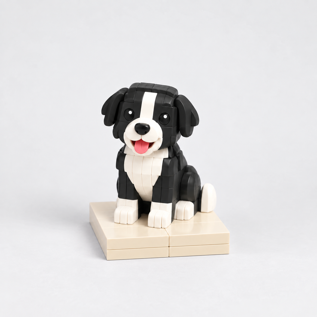 Mini Dog — Studio design. AI design illustration; your own photos guide the approved build.