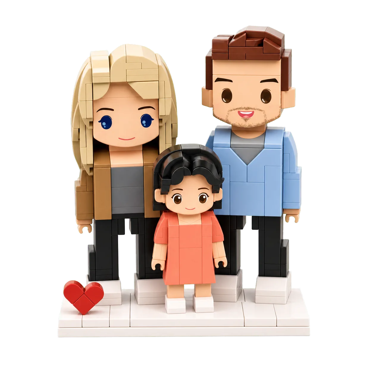 Brick family design illustration