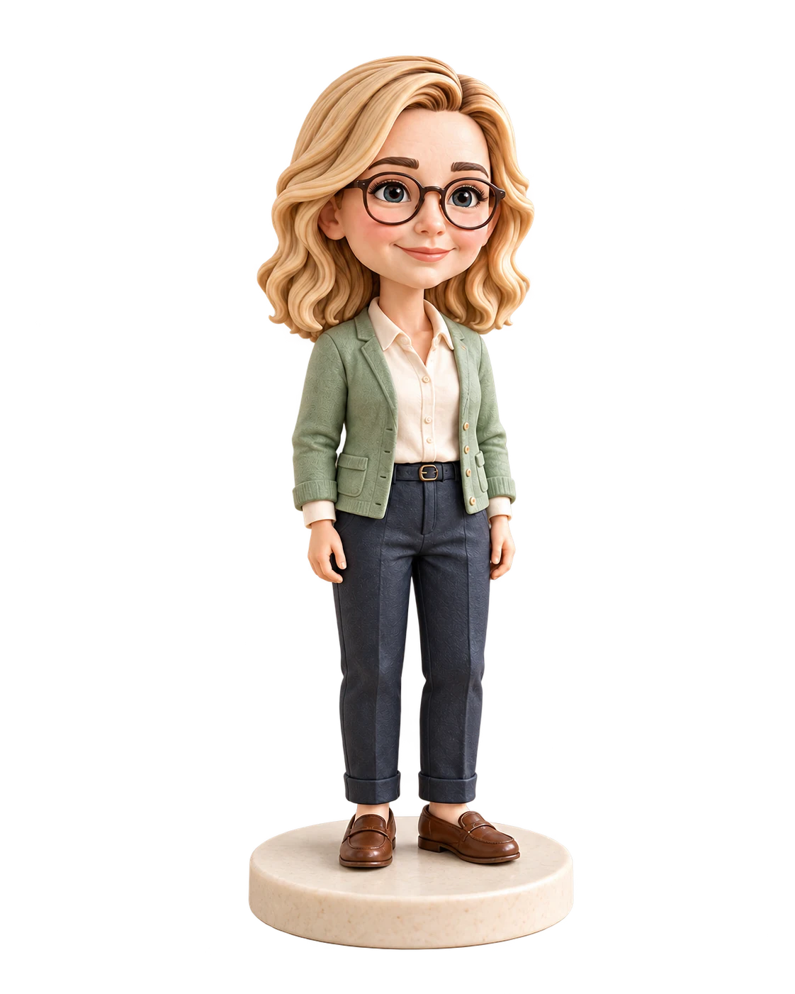 Remerciement : illustration d’une figurine standard sur un socle simple