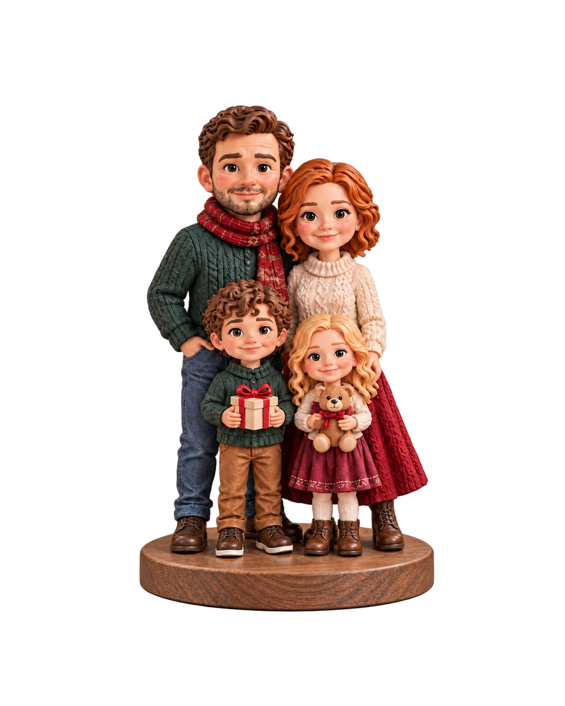Christmas illustrated standard figure on a simple base