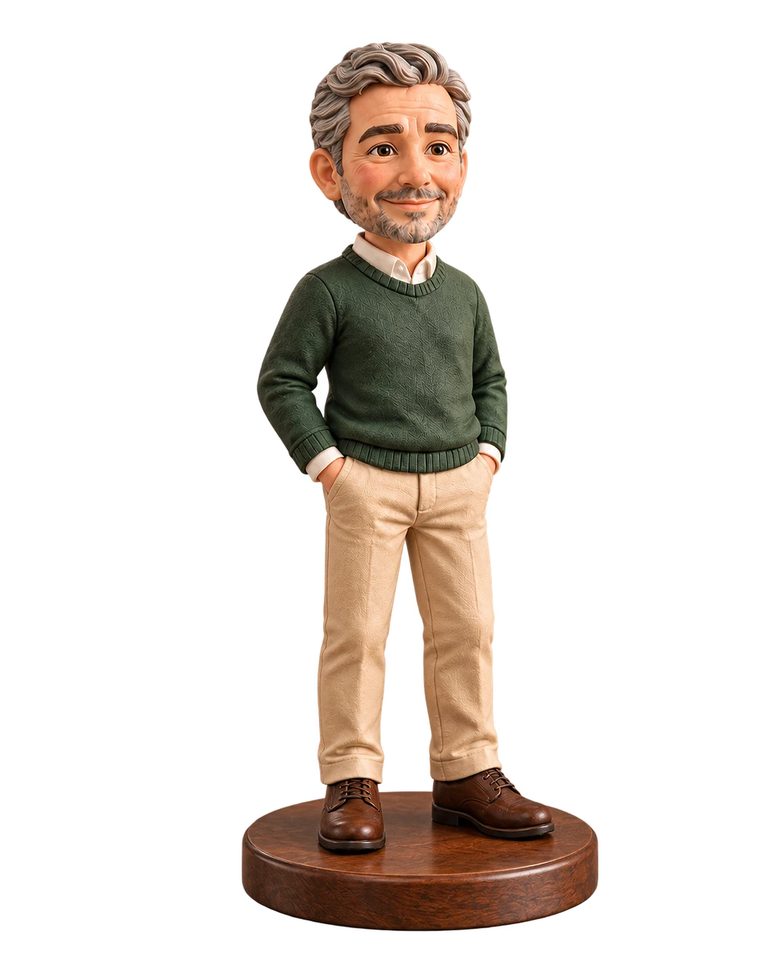 Retirement illustrated standard figure on a simple base
