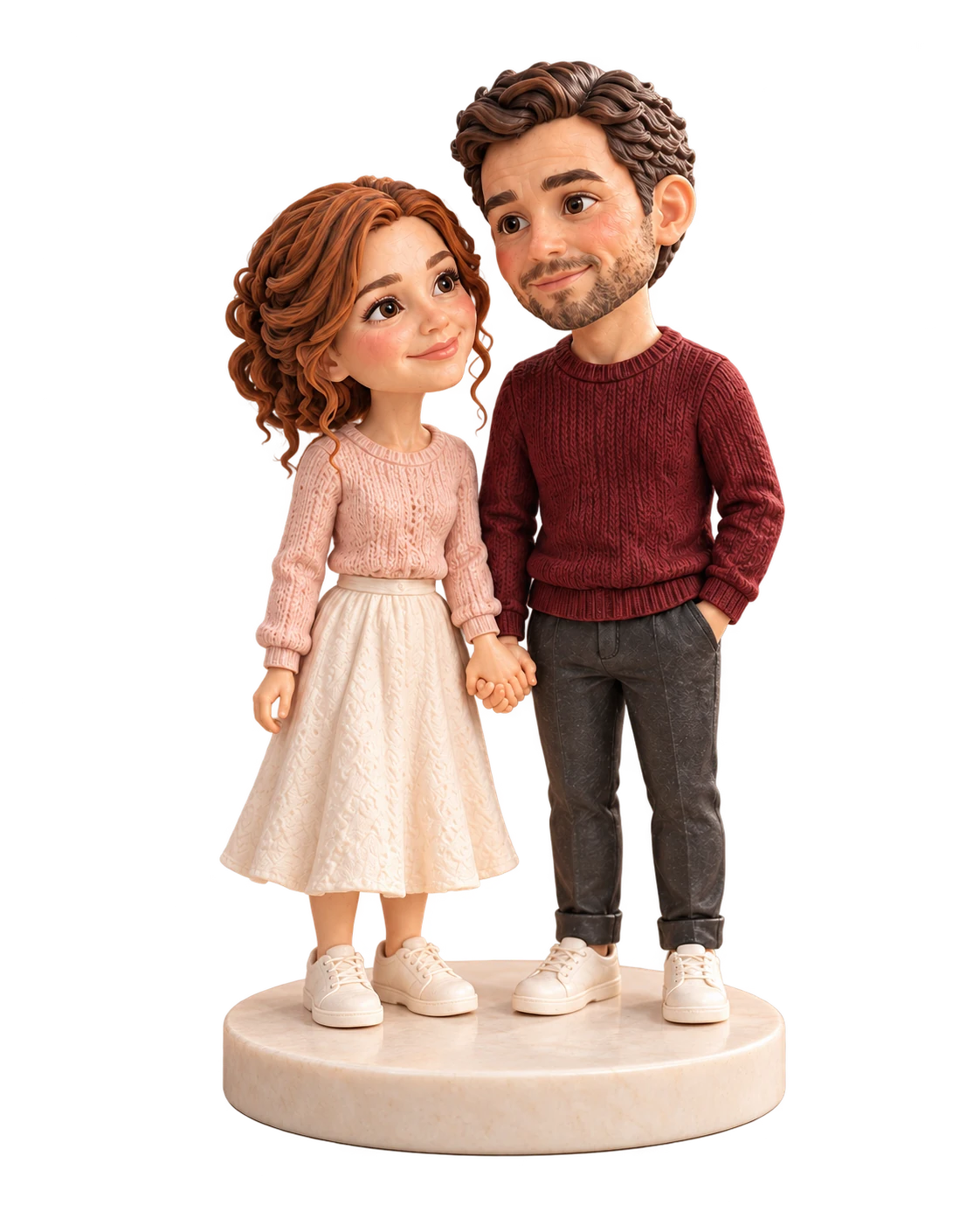 Saint-Valentin : illustration d’une figurine standard sur un socle simple