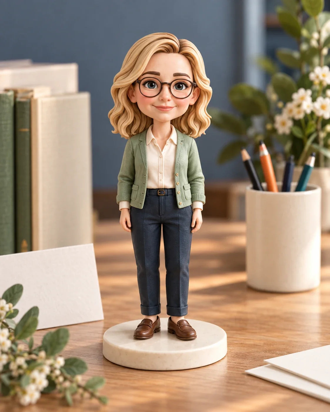 Career Thanks figure design with 1 character in a styled setting