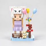 Mini You — Birthday — Studio design. AI design illustration; your own photos guide the approved build.